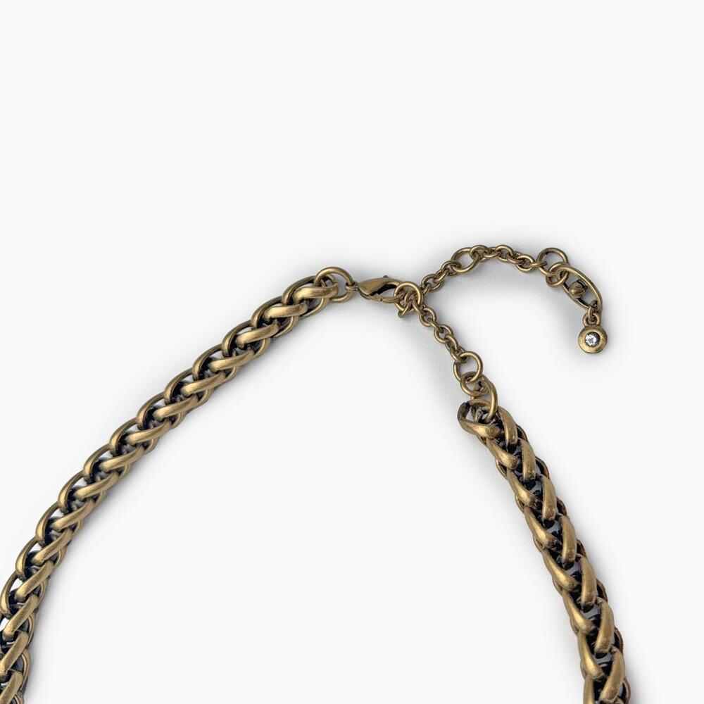 NWOT CABI Casablanca Gold Tone Teardrop Pendant Statement Necklace w/ Real Stone - Picture 5 of 7